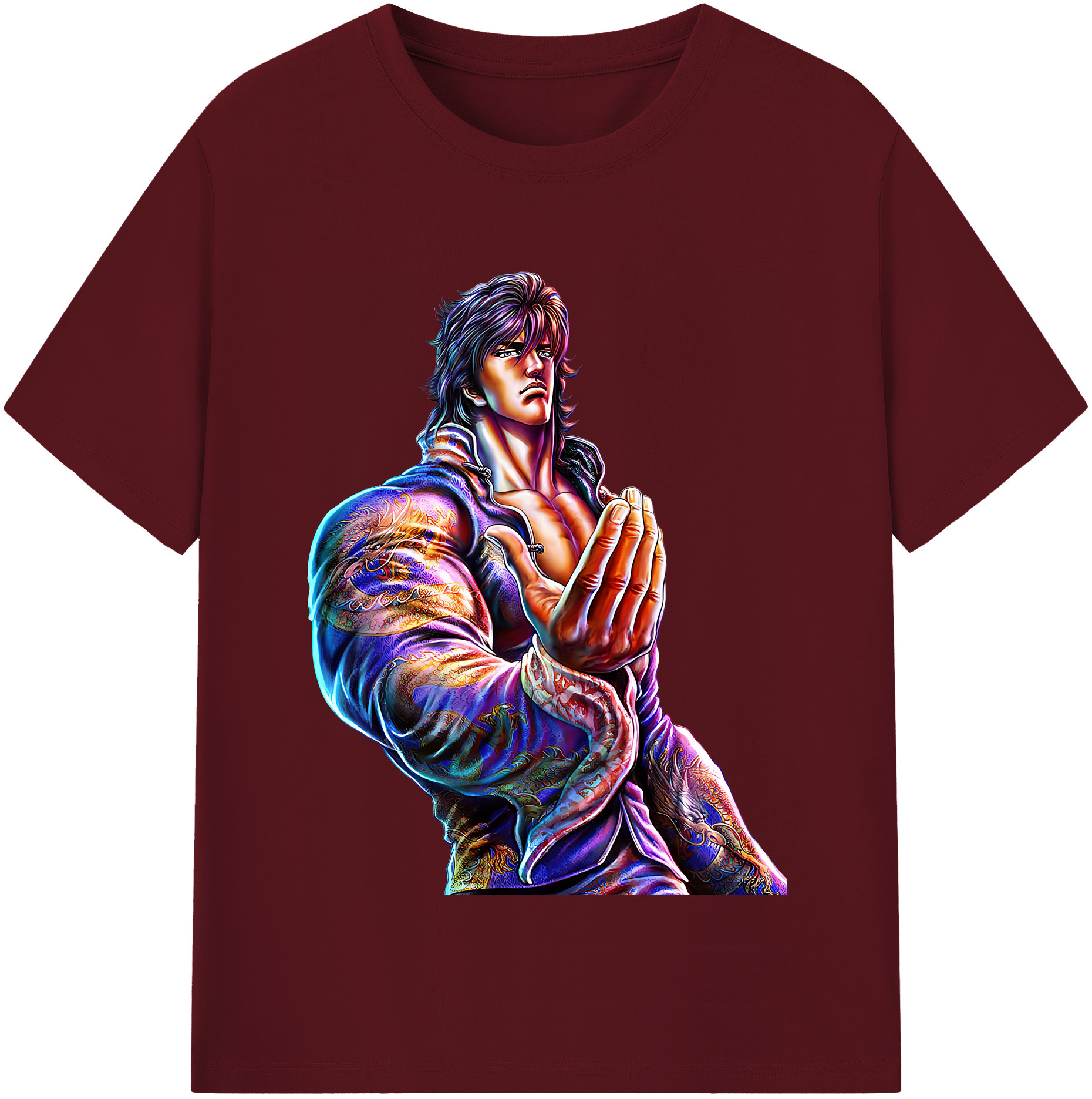 （画像用） 北斗の拳 Fist of the North Star 綿100％半袖Tシャツ（フロントプリント）